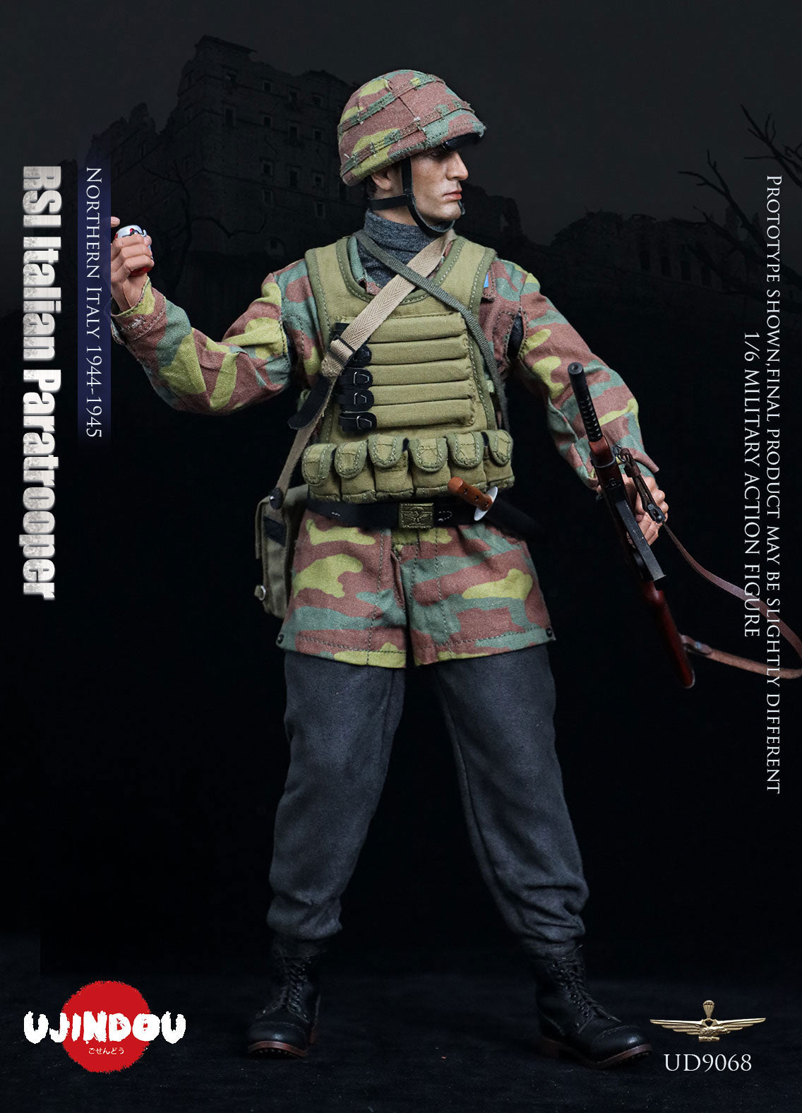 UJINDOU - 1/6 RSI Italian Paratrooper,Northern Italy 1944-1945 NO.UD9068 (Licensed)