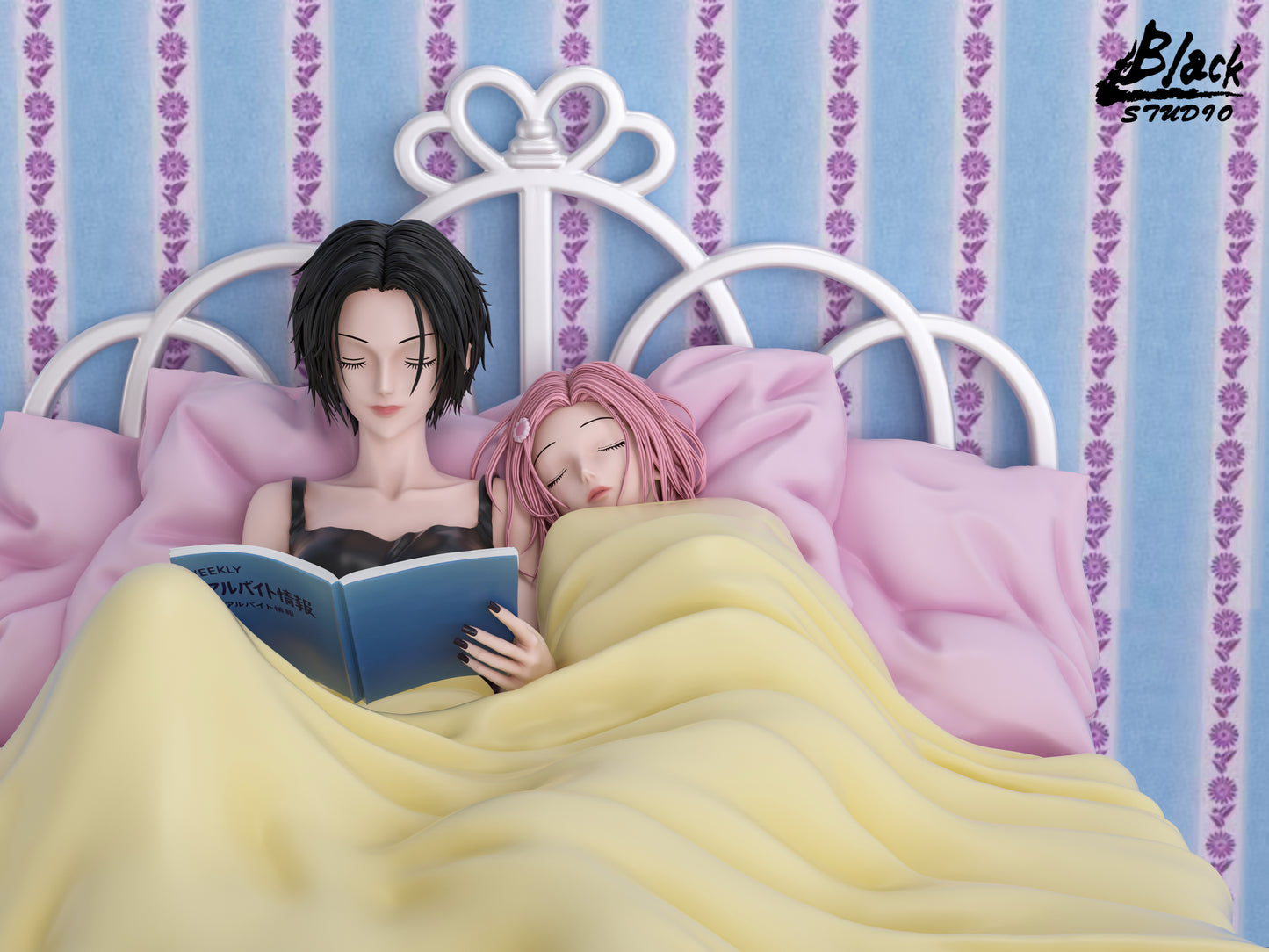 【Pre-sale】1/6 Scale Story Telling Bedding Time Oosaki Nana and Komatsu Nana-Nana-BLACK Studio