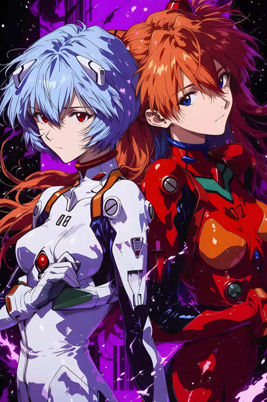 【Pre-sale】Decorative Painting of Ayanami Rei and Asuka-H2 Studio