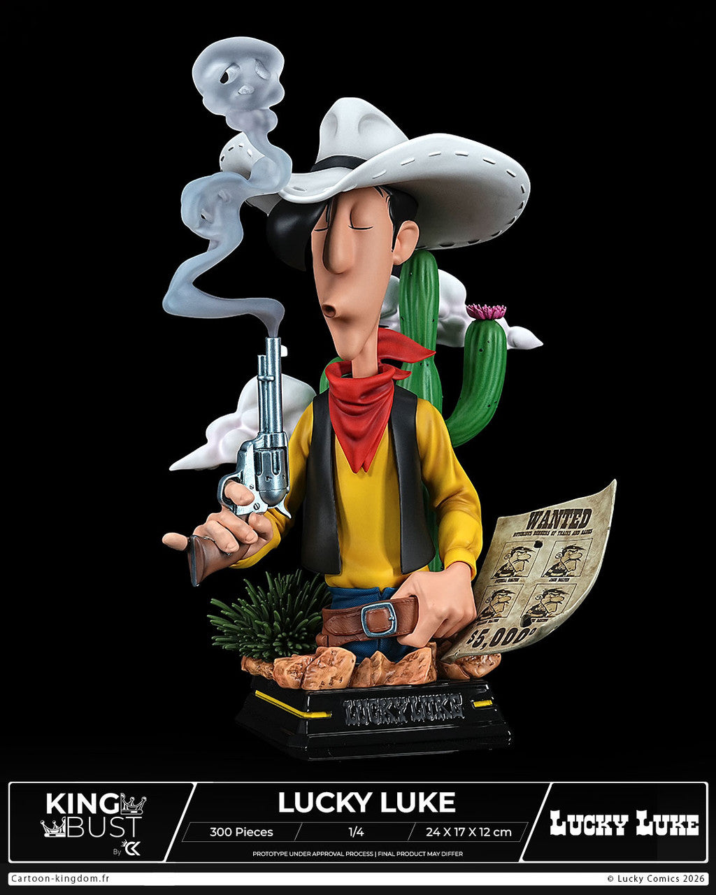 Pre-sale】1/4 Scale Bust of Lucky Luke-Cartoon Kingdom Studio