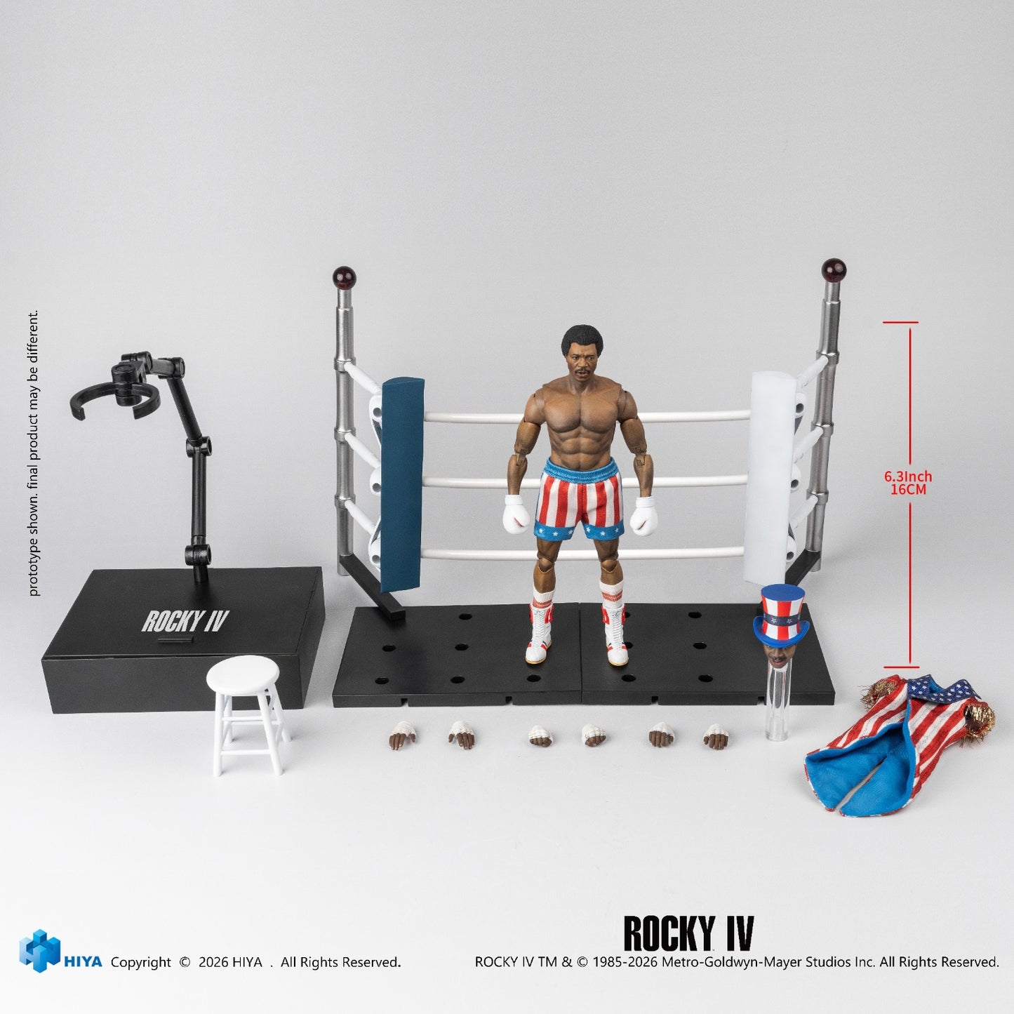 Hiya Toys - Exquisite Super Series Rocky IV Apollo Creed 1/12 Scale Action Figure ESR0233 (Licensed)