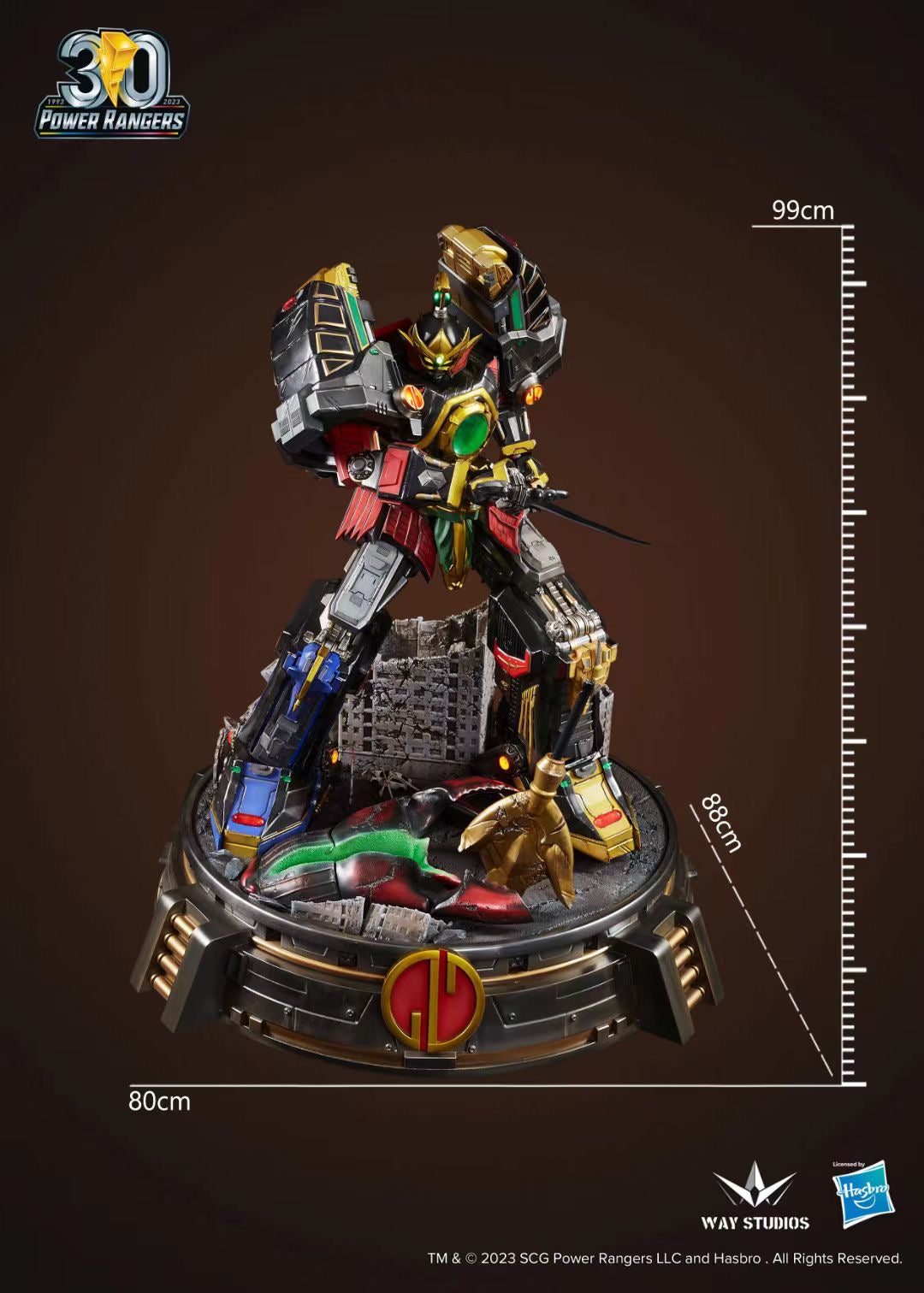 Way Studio - Licensed 30 Years Anniversary Power Rangers Megazord | 30周年恐龙战队迈克佐德