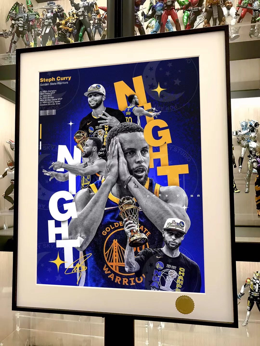 Starry Sky - NBA Stephen Curry (Decorative Art Painting) | NBA 斯蒂芬·库里 (装饰画)