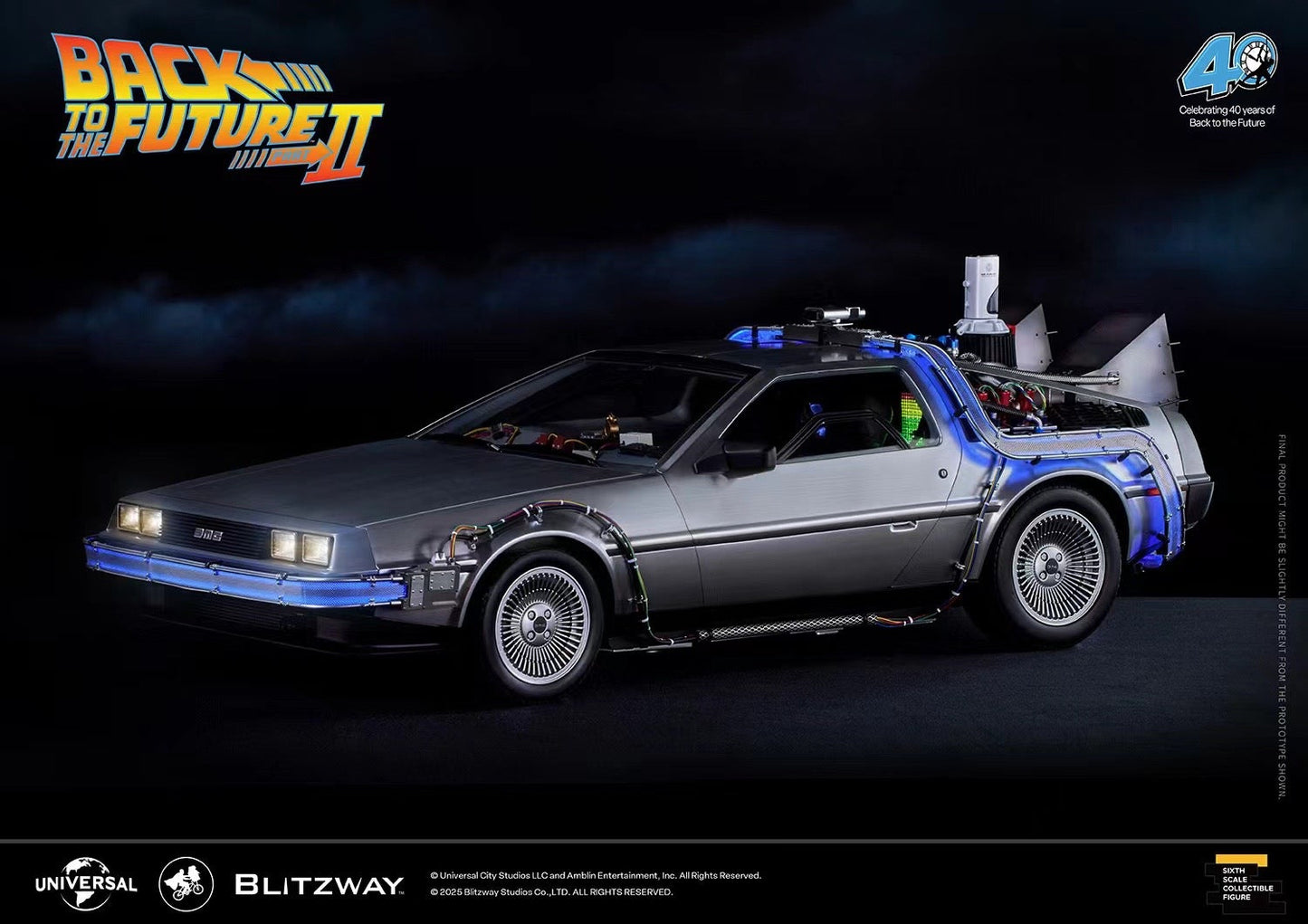 Blitzway - Licensed Back to the Future Part II Time Machine BW-UMS12201 | 版权 回到未来2 时光飞车 BW-UMS12201