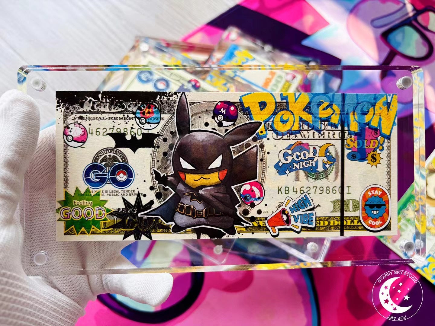 Starry Sky - Pikachu Justice League US Dollar Brick | 皮卡丘正义联盟美金砖