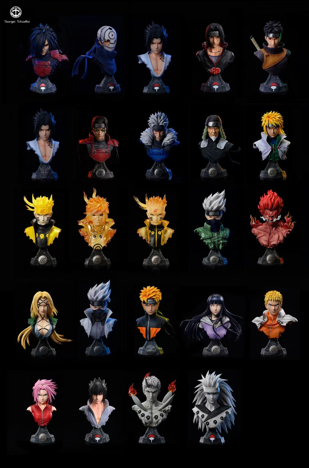 Surge Studio - Six Path Madara & Six Path Obito Bust | 六道斑 六道带土胸像