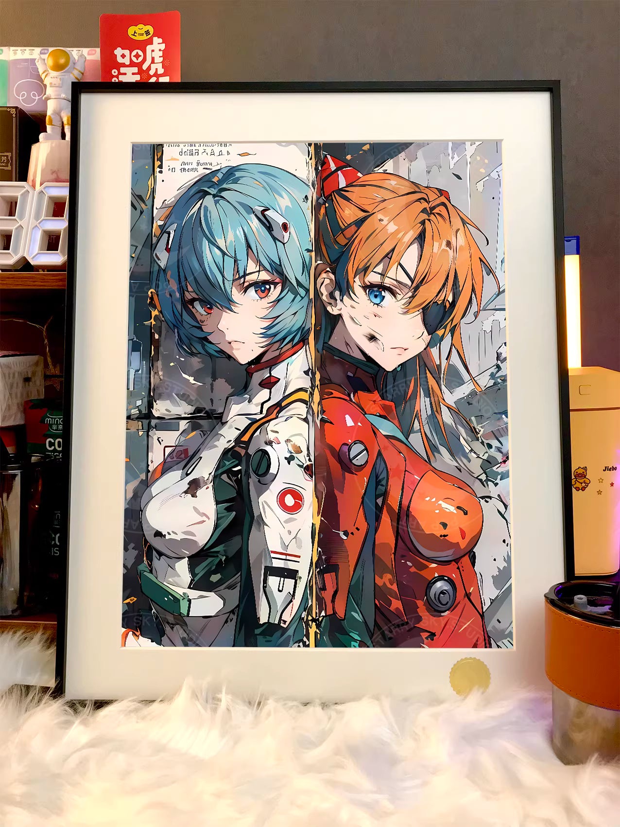 【Pre-sale】Decorative Painting of Injured Ayanami Rei and Asuka Langley Soryu-XingKong Studio