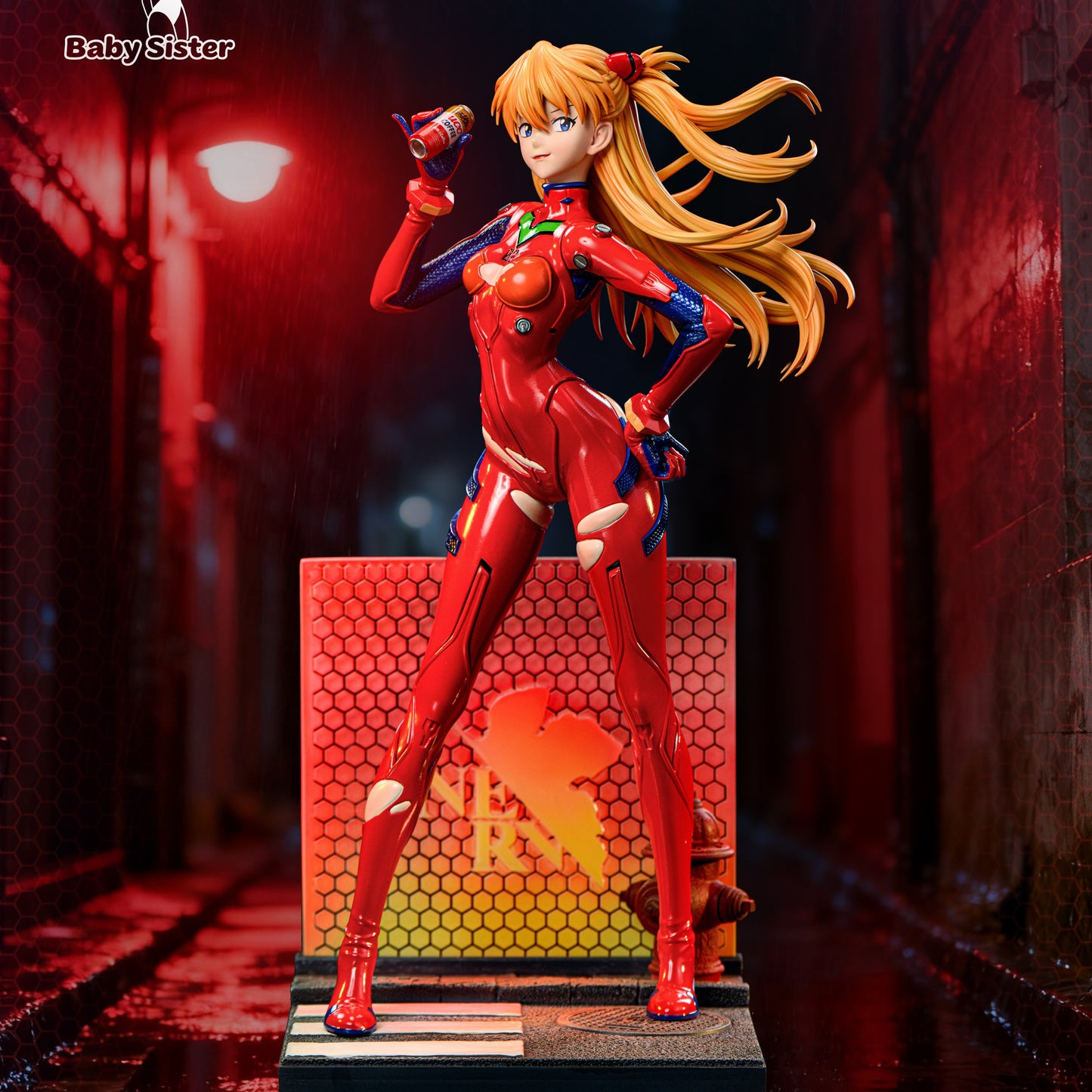 Soryu Asuka Langley惣流・アスカ・ラングレーEVA Assemble Figuresフィギュア ガレージキットシーンの台座 Ver.1/6 スケール Baby Sister Studio 限定販売 収蔵級手作り樹脂塗装済み完成品