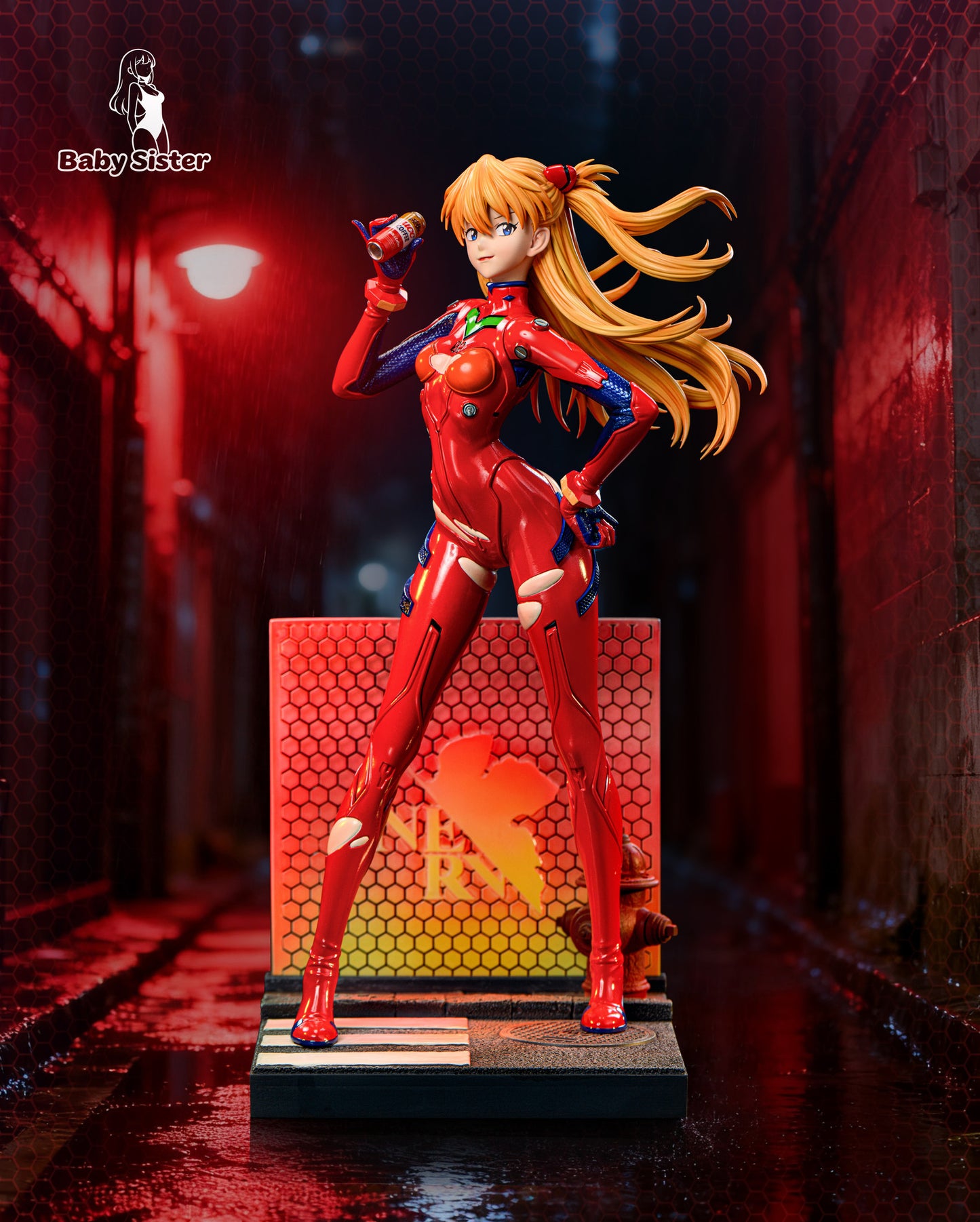 Soryu Asuka Langley惣流・アスカ・ラングレーEVA Assemble Figuresフィギュア ガレージキットシーンの台座 Ver.1/6 スケール Baby Sister Studio 限定販売 収蔵級手作り樹脂塗装済み完成品