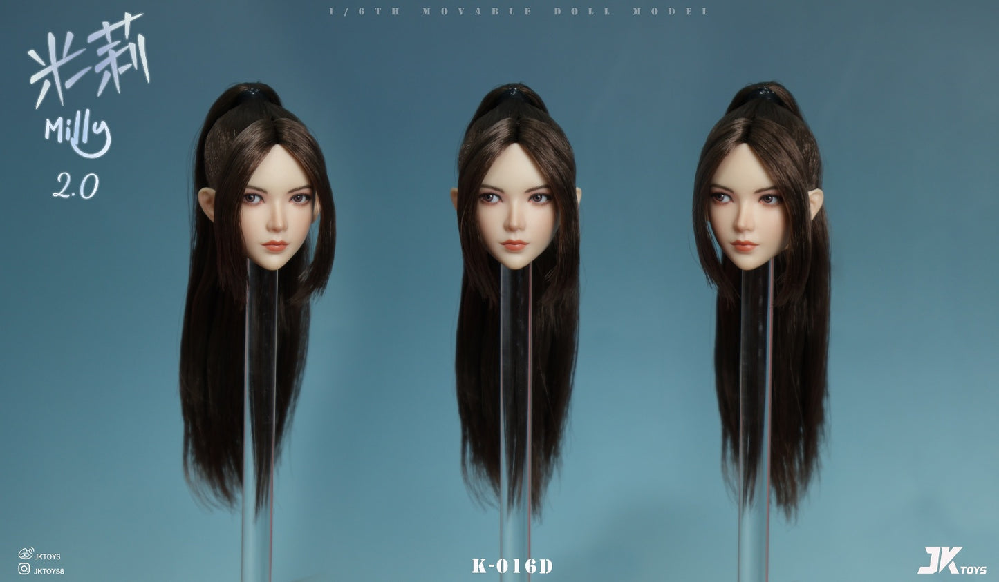 JKTOYS - 1/6 Asian Beauty Head Sculpt Milly 2.0 K-016 (Licensed)