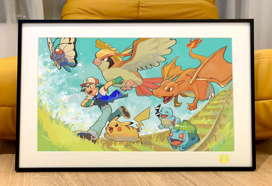 【Pre-sale】Decorative Painting of Ash and Pokemons-XingKong Studio