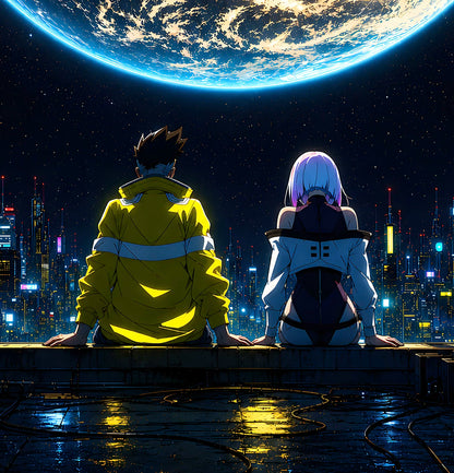 【Pre-sale】Decorative Painting of Lucy and David-Cyberpunk：Edgerunners-H2 Studio