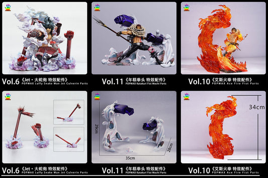 Jacksdo Studio - Snakeman Fist, Katakuri Fist & Ace Fire Fist (POPMAX Parts) | 蛇人拳头,卡二拳头 & 艾斯火拳 (POPMAX Parts)