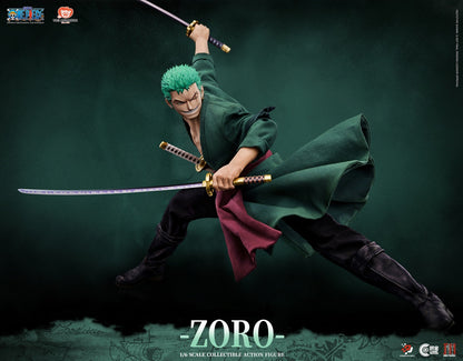 Pixel Poses X Cosmic Creations X JIMEI PALACE Studio - ONE PIECE Roronoa Zoro 1/6 Scale Platinum Silicone Action Figure (Licensed)