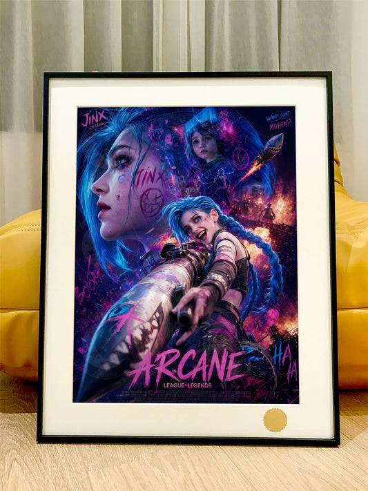 【Pre-sale】Decorative Painting of Arcane Jinx-League of Legends-XingKong Studio