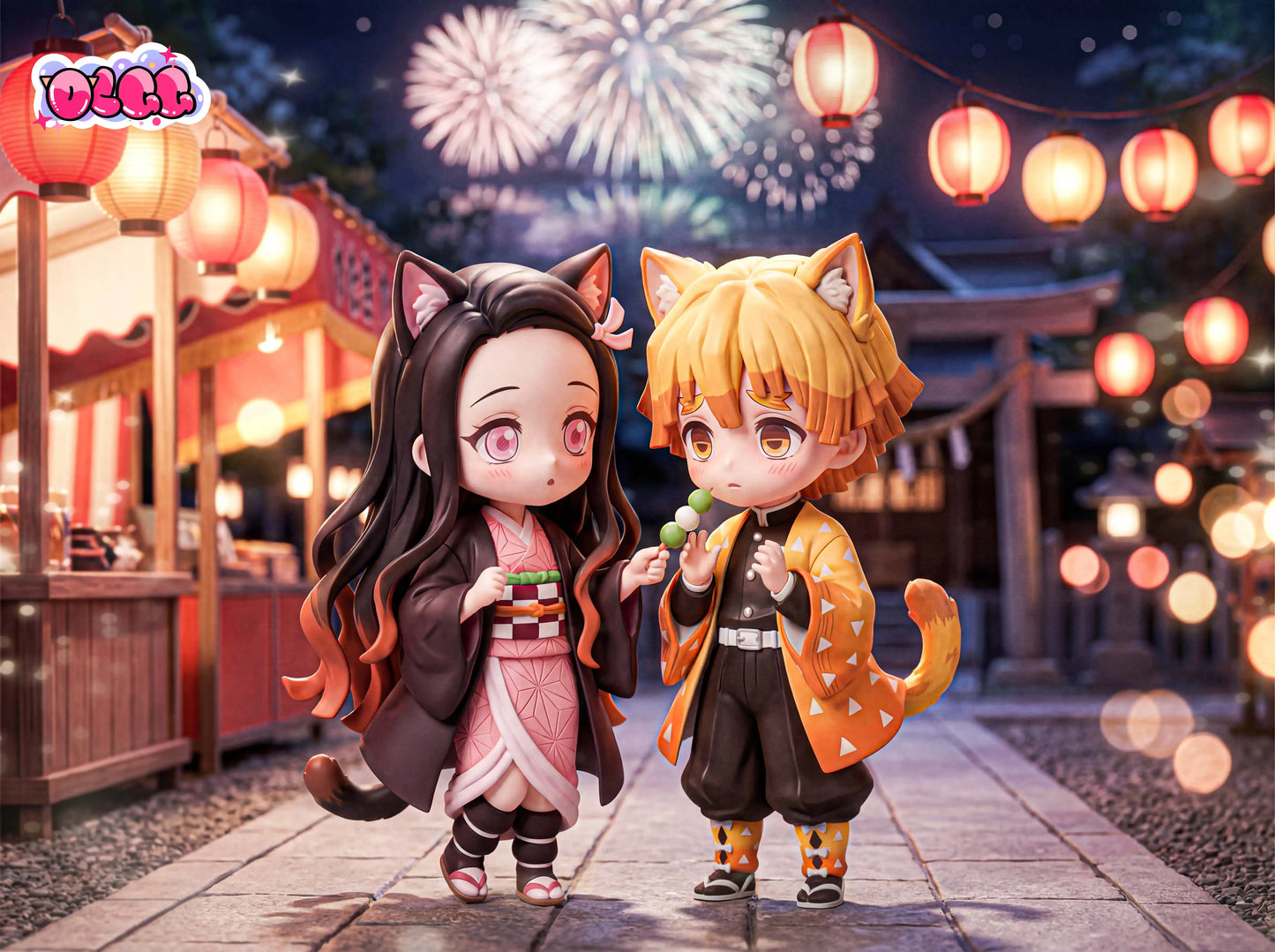 【Pre-sale】Q Version Agatsuma Zenitsu and Kamado Nezuko-OLGG Studio