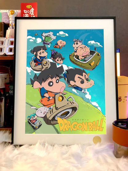 【Pre-sale】Decorative Painting of Dragon Ball Version Crayon Shin-chan-XingKong Studio