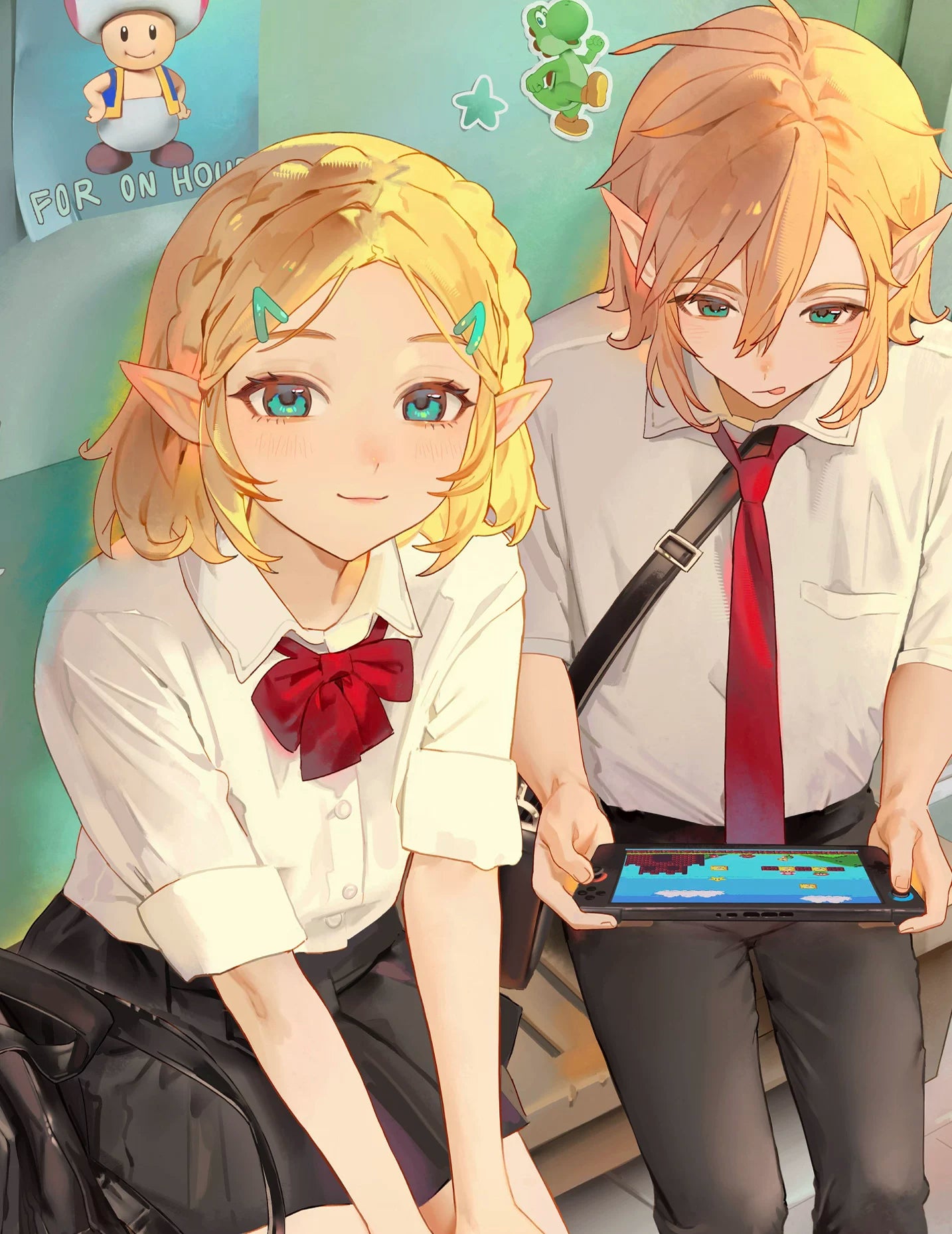 【Pre-sale】Decorative Painting of Zelda and Link-The Legend of Zelda-H2 Studio
