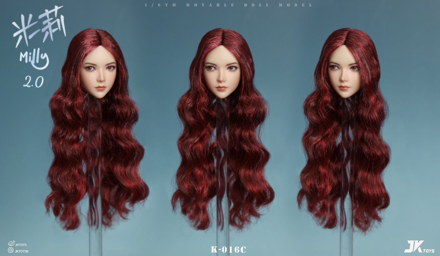 JKTOYS - 1/6 Asian Beauty Head Sculpt Milly 2.0 K-016 (Licensed)