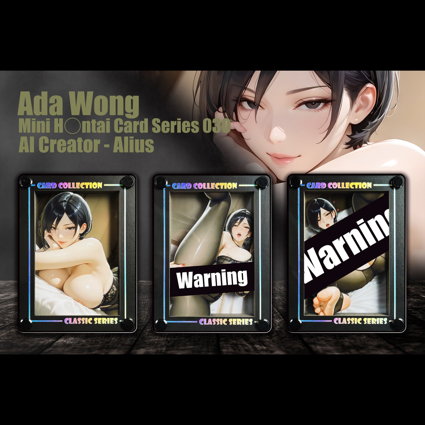 B&W Studio - Mini AI Creator Series Desktop Decor Card #30 Ada Wong Resident Evil