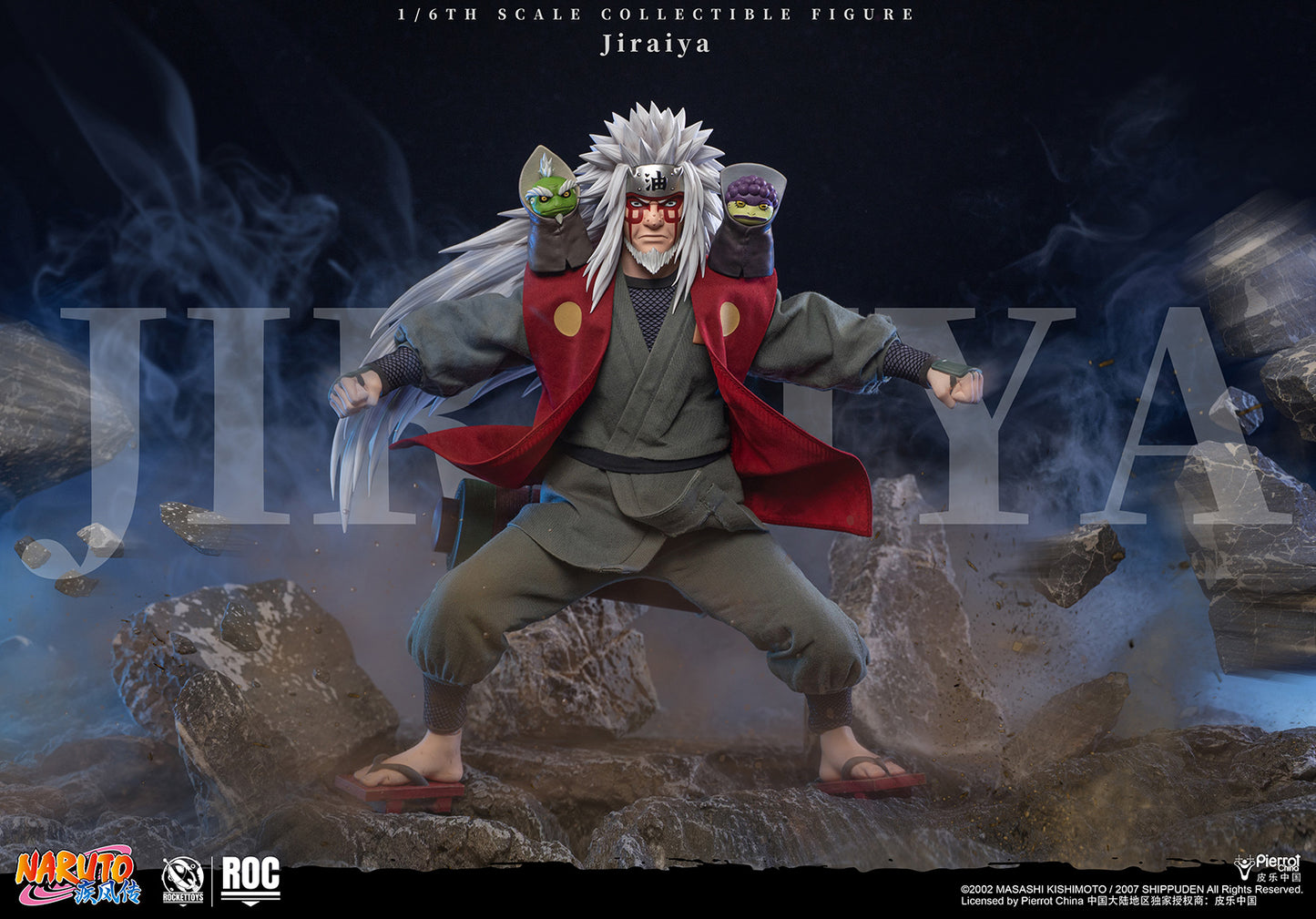 ROCKETTOYS Studio - Shippuden Jiraiya 1/6 Scale Action Figure ROC-019 No. ROC-020 (Licensed)