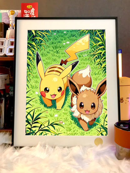 【Pre-sale】Decorative Painting of Pikachu and Eevee-XingKong Studio
