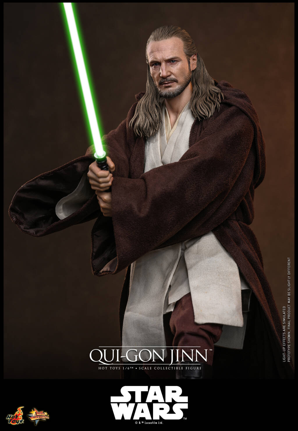 Hottoys - Star Wars: The Phantom Menace Qui-Gon Jinn 1/6th scale Collectible Figure MMS880 (Licensed)