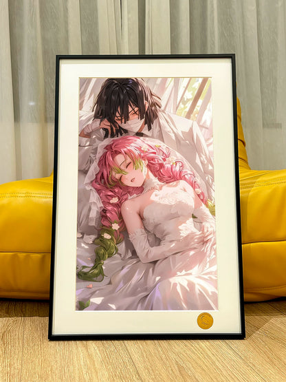【Pre-sale】Decorative Painting of Wedding of Iguro Obanai and Kanroji Mitsuri-Demon Slayer-XingKong Studio