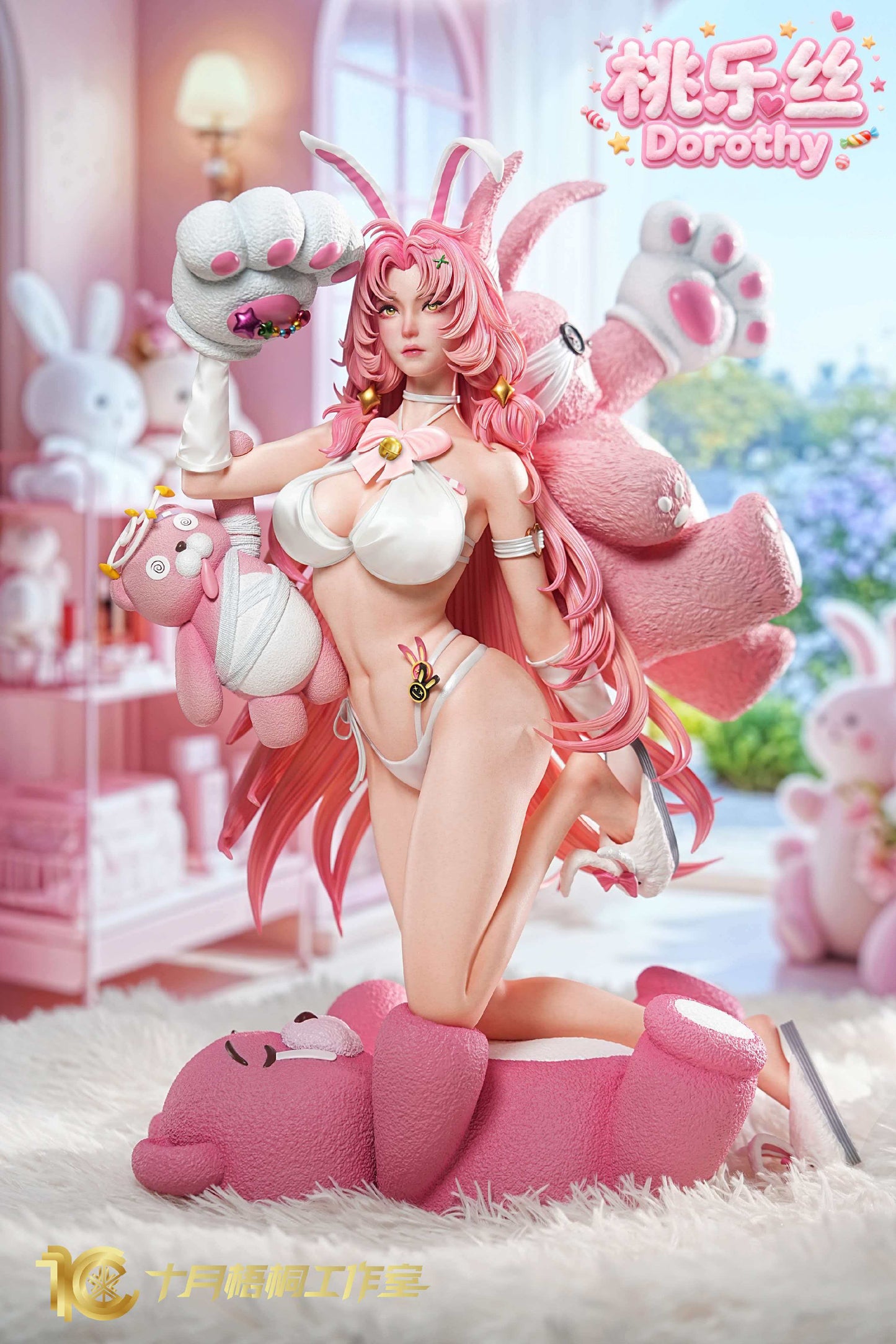 Shi Yue Wu Tong Studio - Nightmare Vol. 1 Pink Rabbit Dorothy 1/4 Statue (Licensed)