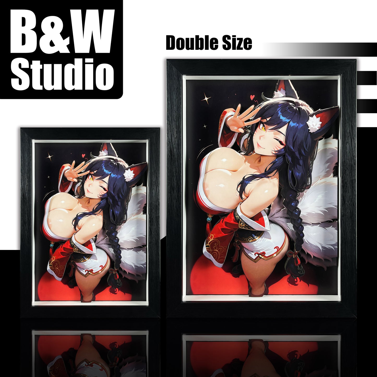 【Pre-sale】Decorative Painting of LOL Ahri-Black and White Studio