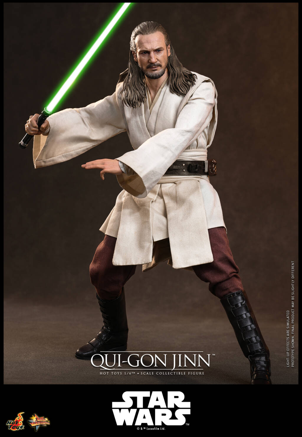 Hottoys - Star Wars: The Phantom Menace Qui-Gon Jinn 1/6th scale Collectible Figure MMS880 (Licensed)