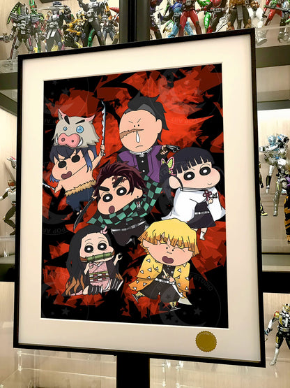 【Pre-sale】Decorative Painting of Crayon Shin-chan COS Demon Slayer-Crayon Shin-chan-XingKong Studio