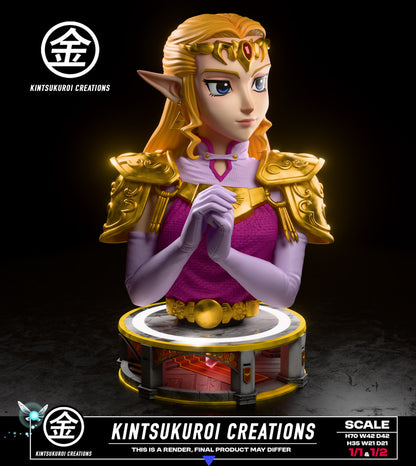 【Pre-sale】1/2 and 1/1 Scale Bust of Adult Zelda with LED-Kintsukuroi Creations Studio