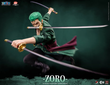 Pixel Poses X Cosmic Creations X JIMEI PALACE Studio - ONE PIECE Roronoa Zoro 1/6 Scale Platinum Silicone Action Figure (Licensed)