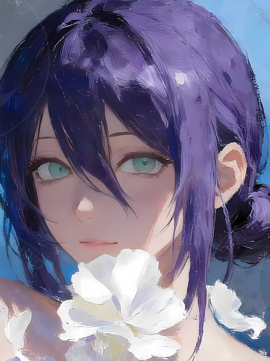 【Pre-sale】Decorative Painting of White Flower Reze-XingKong Studio