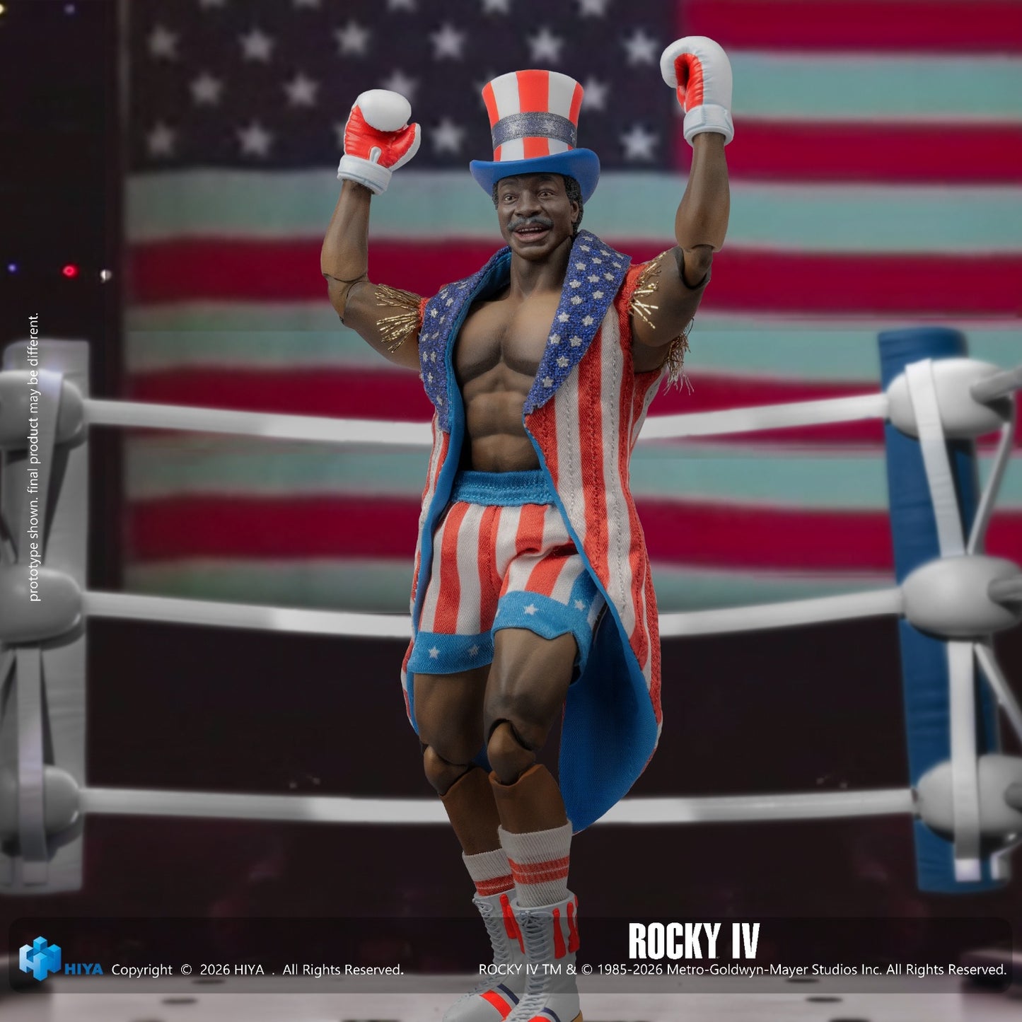 Hiya Toys - Exquisite Super Series Rocky IV Apollo Creed 1/12 Scale Action Figure ESR0233 (Licensed)