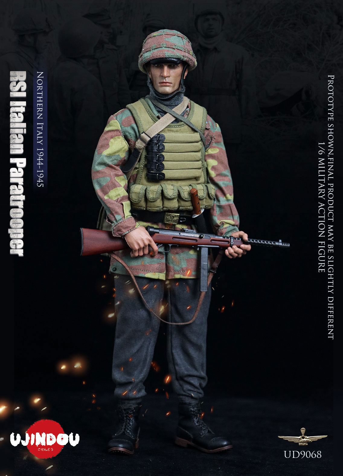 UJINDOU - 1/6 RSI Italian Paratrooper,Northern Italy 1944-1945 NO.UD9068 (Licensed)