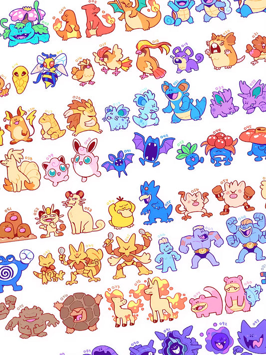 【Pre-sale】Decorative Painting of Q Version 30 Anniversary Pokemon-XingKong Studio