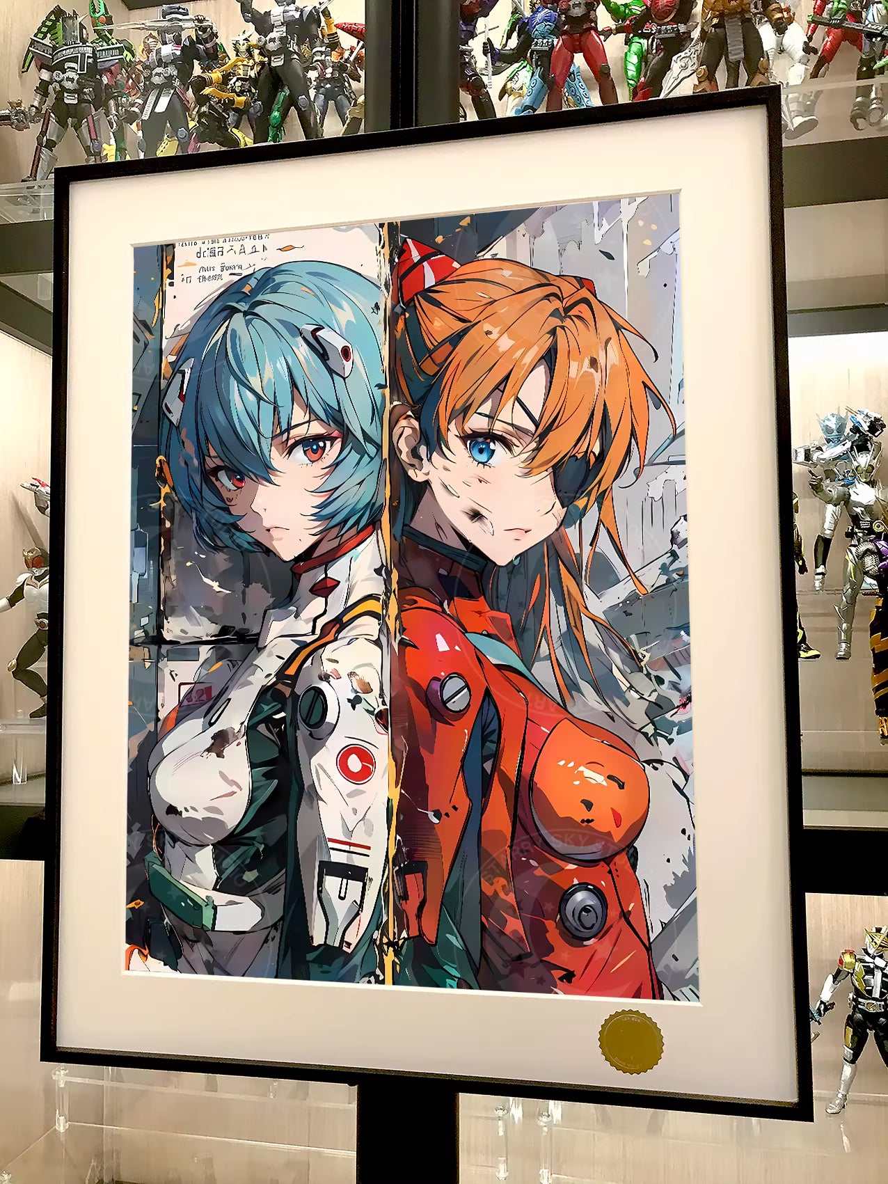 【Pre-sale】Decorative Painting of Injured Ayanami Rei and Asuka Langley Soryu-XingKong Studio