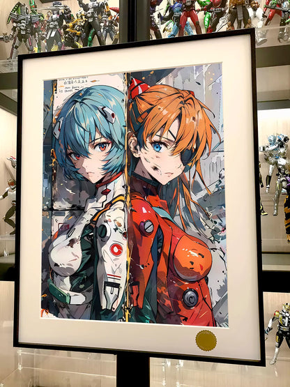 【Pre-sale】Decorative Painting of Injured Ayanami Rei and Asuka Langley Soryu-XingKong Studio