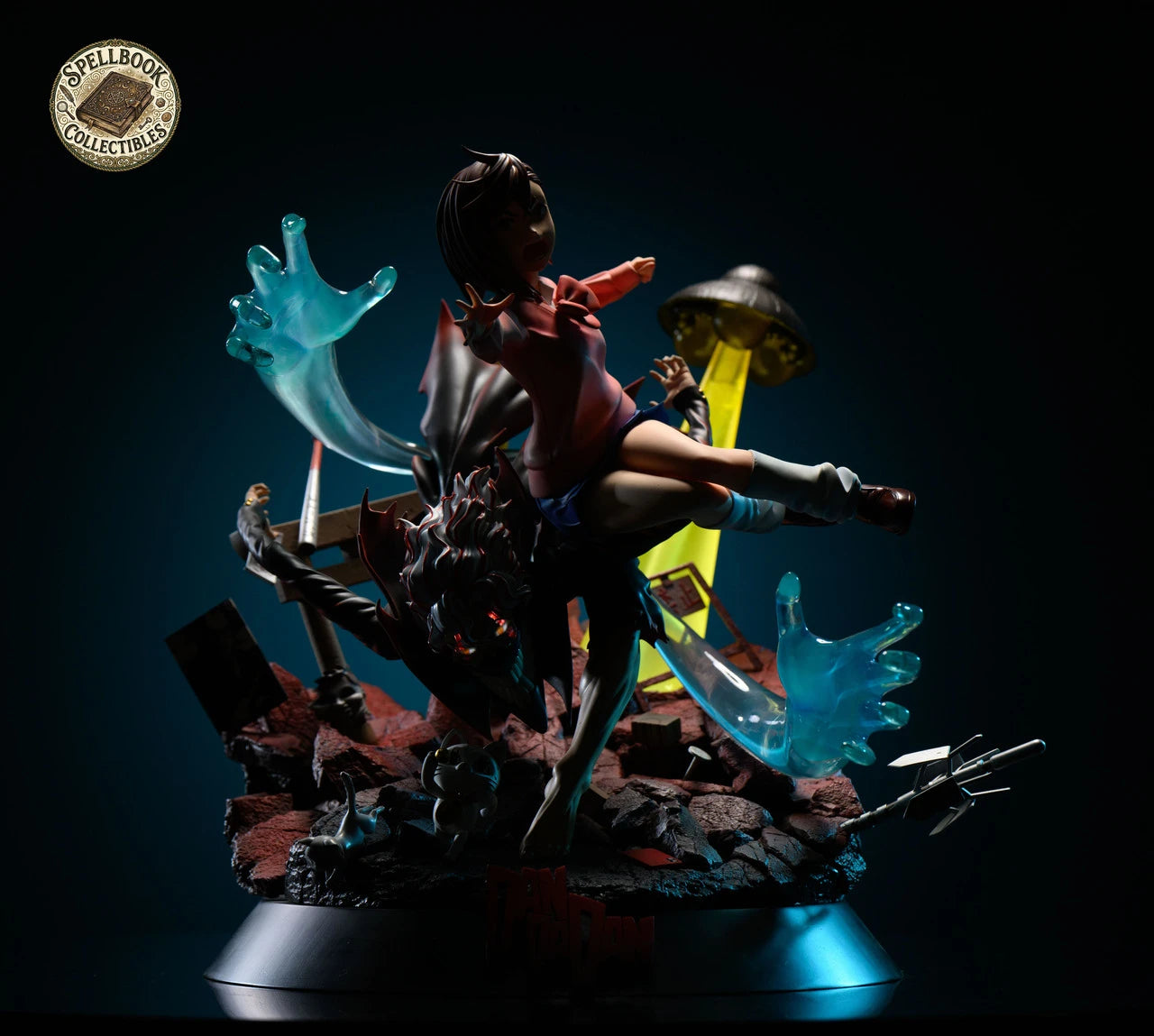Pre-sale】1/6 Scale Momo and Okarun with LED-Spellbook