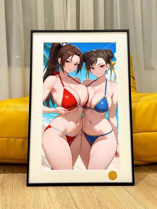【Pre-sale】Decorative Painting of Mai Shiranui and ChunLi-XingKong Studio