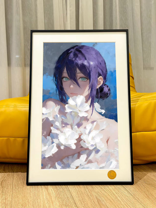 【Pre-sale】Decorative Painting of White Flower Reze-XingKong Studio