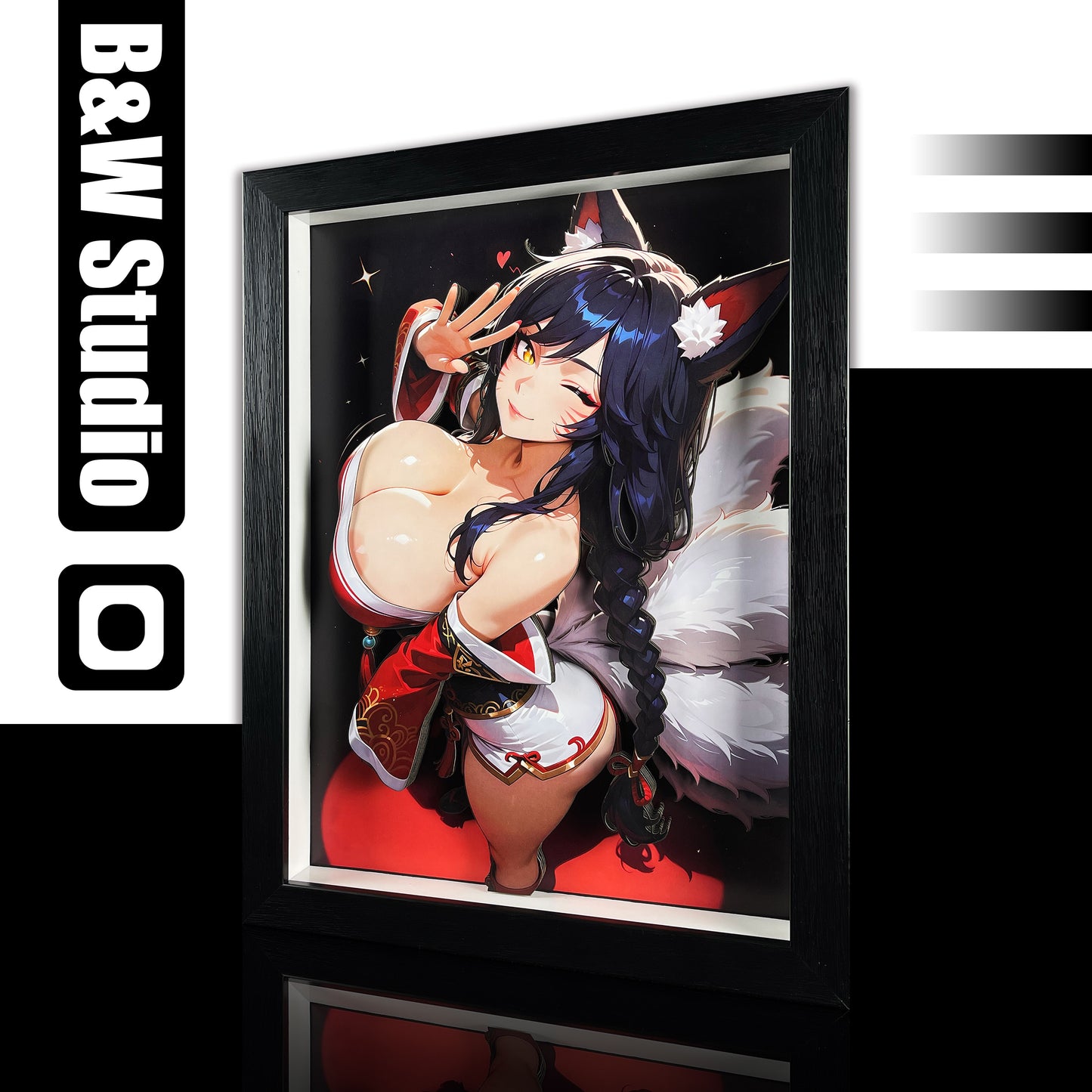 【Pre-sale】Decorative Painting of LOL Ahri-Black and White Studio