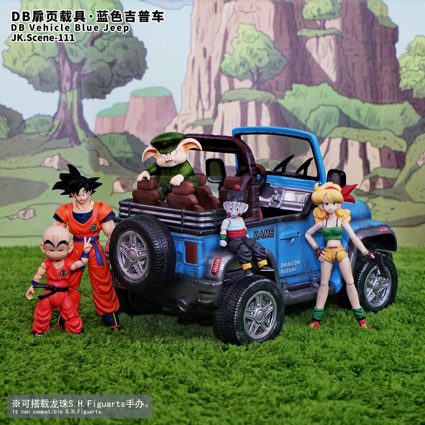 JacksDo Studio - DB Vehicle Blue Jeep (JK.Scene-111) | DB扉页载具-蓝色吉普车 (JK.Scene-111)