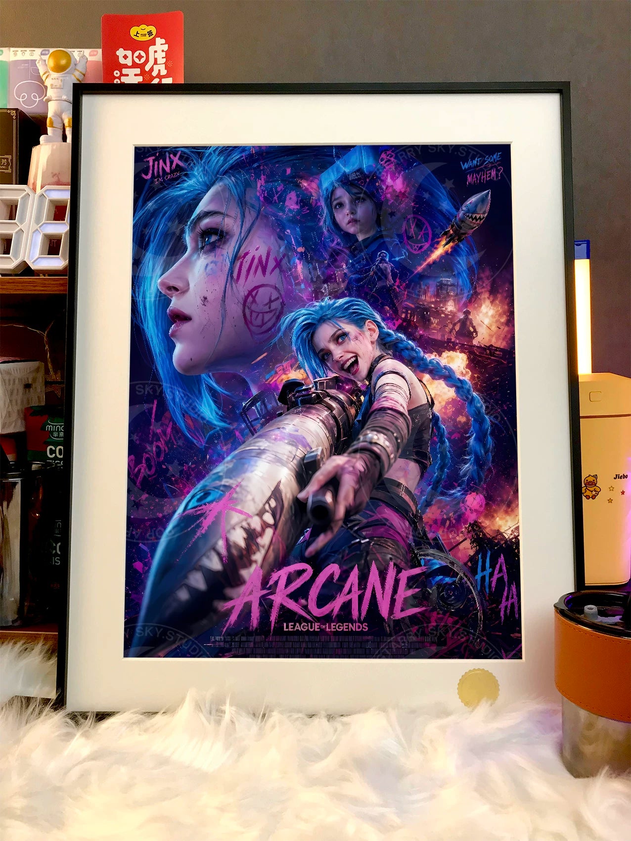 【Pre-sale】Decorative Painting of Arcane Jinx-League of Legends-XingKong Studio