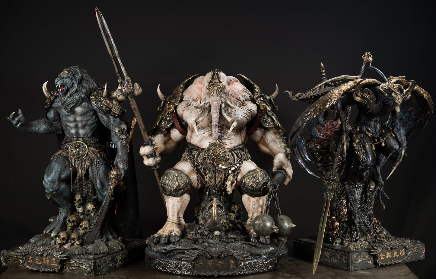 Hades Studio - ORI Lion King & Old Elephant & Eagle | 原创 青毛狮王 & 黄牙老象 & 金翅大鹏