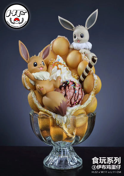 King Finger Studio  - Eevee Bubble Waffle Dessert Cup | 伊布鸡蛋仔