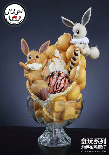 King Finger Studio  - Eevee Bubble Waffle Dessert Cup | 伊布鸡蛋仔