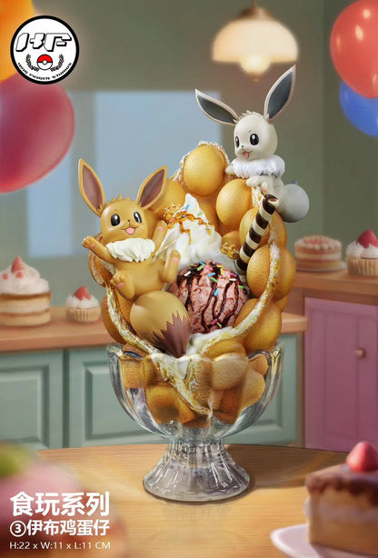 King Finger Studio  - Eevee Bubble Waffle Dessert Cup | 伊布鸡蛋仔